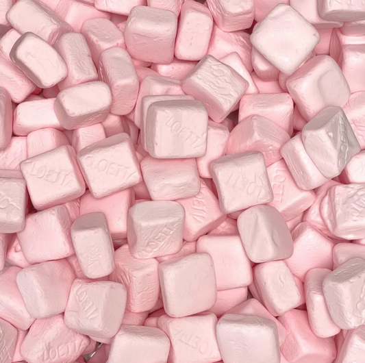 Chewy Strawberry Marshmallow Cubes