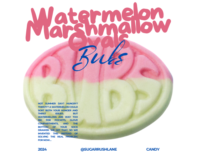 BUBS Watermelon Marshmallow Ovals