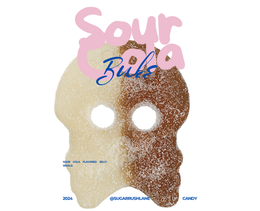 BUBS Cool Cola Sour Jelly Skulls Swedish Candy